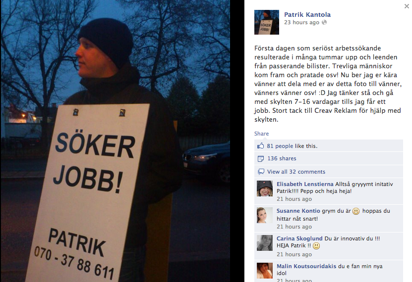 jobbsökning, söka, skylt, Arbetsförmedlingen